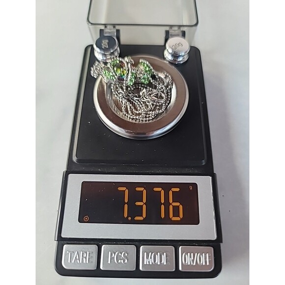 Silver Tone Adjustable Rhinestone Frog Pendant Necklace Vintage READ Description - Picture 10 of 10